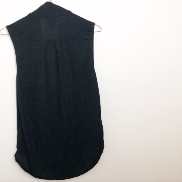 Bobeau faux wrap glitter sleeveless top NWT XS - Picture 3 of 7